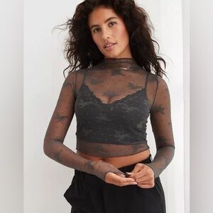 Aerie Level Up Lace Layering T-Shirt